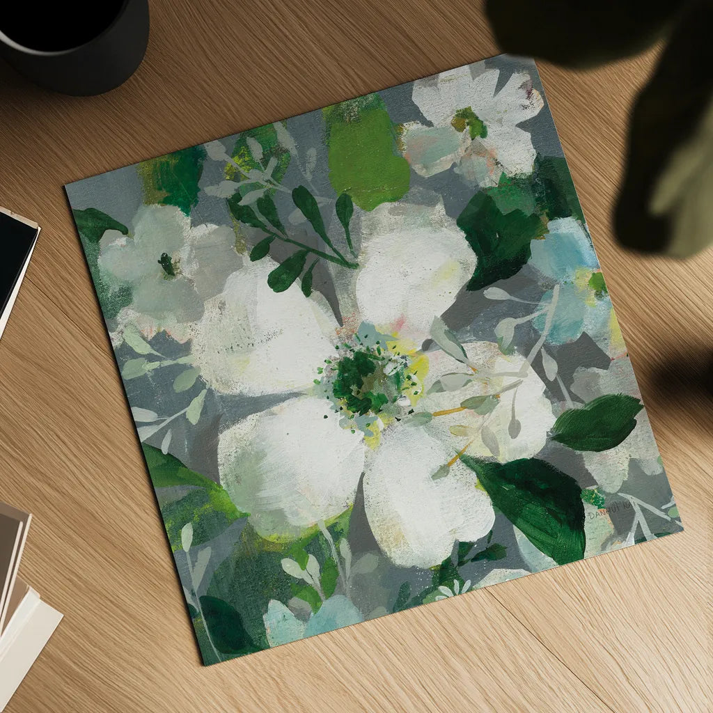 Anemone and Friends II by Danhui Nai. Shown as a detailed flat fine art print, highlighting archival giclee quality. Available as an archival giclee rolled canvas, fine art paper, or poster print. SKU 54956a.