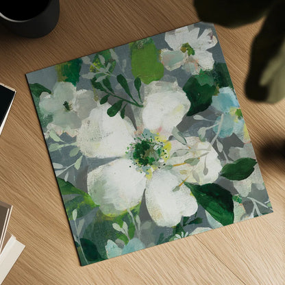 Anemone and Friends II by Danhui Nai. Shown as a detailed flat fine art print, highlighting archival giclee quality. Available as an archival giclee rolled canvas, fine art paper, or poster print. SKU 54956a.