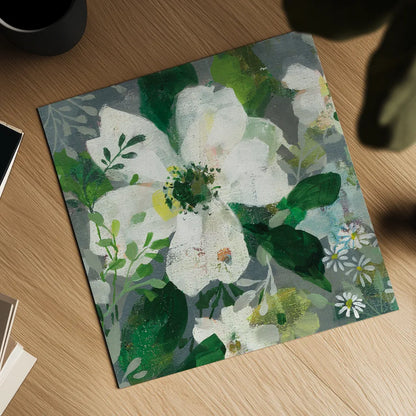 Anemone and Friends III by Danhui Nai. Shown as a detailed flat fine art print, highlighting archival giclee quality. Available as an archival giclee rolled canvas, fine art paper, or poster print. SKU 54957a.