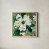 Anemone and Friends III by Danhui Nai. Shown in a natural wood glass frame for a timeless modern aesthetic. Available as an archival giclee rolled canvas, fine art paper, or poster print. SKU 54957a.