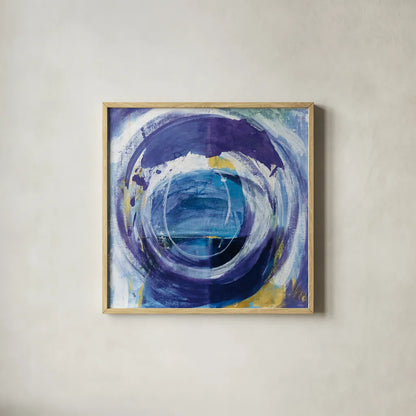 Around the World by Danhui Nai. Shown in a natural wood glass frame for a timeless modern aesthetic. Available as an archival giclee rolled canvas, fine art paper, or poster print. SKU 74117a.