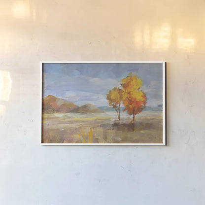 Aspen Meadow by Danhui Nai. shown as a paper print in a white frame. Available as a archival giclee rolled canvas, fine art paper, or poster print. SKU 68072i.