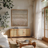 Atmosphere by Danhui Nai. Shown in a natural wood frame in a cozy modern living room. Available as an archival giclee rolled canvas, fine art paper, or poster print. SKU 84150a.
