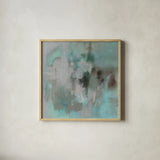 Aurora by Danhui Nai. Shown in a natural wood glass frame for a timeless modern aesthetic. Available as an archival giclee rolled canvas, fine art paper, or poster print. SKU 79462a.