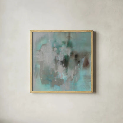 Aurora by Danhui Nai. Shown in a natural wood glass frame for a timeless modern aesthetic. Available as an archival giclee rolled canvas, fine art paper, or poster print. SKU 79462a.