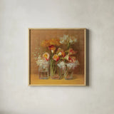 Autumn Elegance by Danhui Nai. Shown in a natural wood glass frame for a timeless modern aesthetic. Available as an archival giclee rolled canvas, fine art paper, or poster print. SKU 5300a.