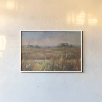 Autumn Fields by Danhui Nai. shown as a paper print in a white frame. Available as a archival giclee rolled canvas, fine art paper, or poster print. SKU 68350i.