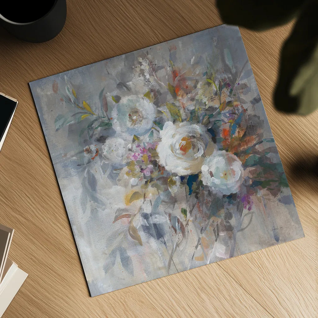 Autumn in Bloom by Danhui Nai. Shown as a detailed flat fine art print, highlighting archival giclee quality. Available as an archival giclee rolled canvas, fine art paper, or poster print. SKU 66240a.