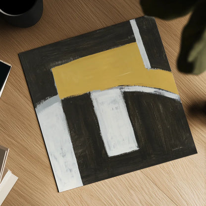 Balancing Act Yellow by Danhui Nai. Shown as a detailed flat fine art print, highlighting archival giclee quality. Available as an archival giclee rolled canvas, fine art paper, or poster print. SKU 88104a.