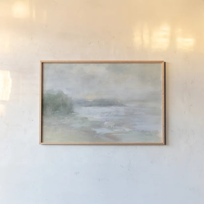 Bay Fog by Danhui Nai. shown as a paper print in a natural frame. Available as a archival giclee rolled canvas, fine art paper, or poster print. SKU 74122i.