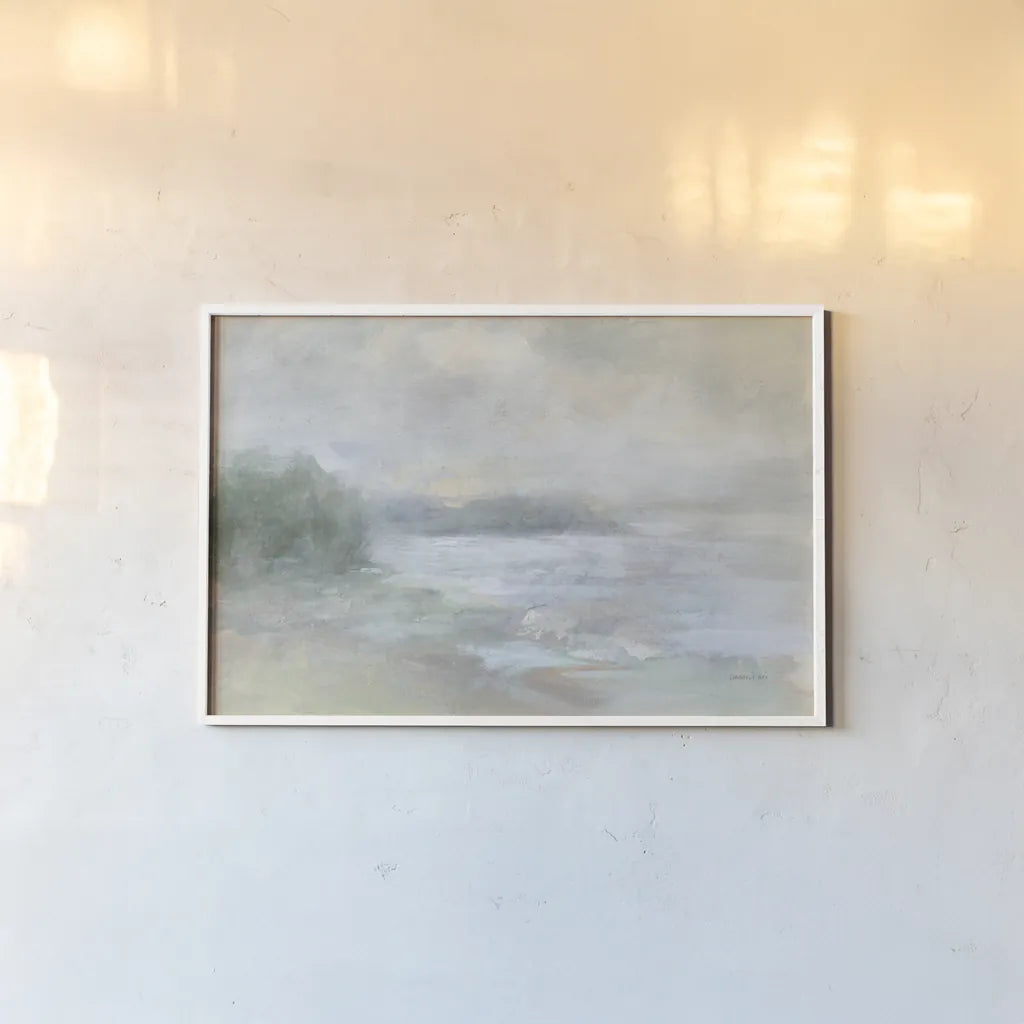 Bay Fog by Danhui Nai. shown as a paper print in a white frame. Available as a archival giclee rolled canvas, fine art paper, or poster print. SKU 74122i.
