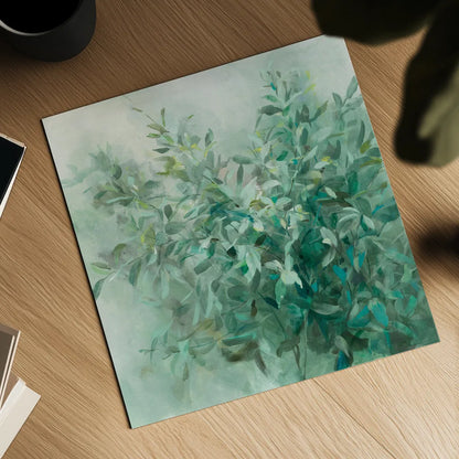 Bay Laurel Neytral Flipped by Danhui Nai. Shown as a detailed flat fine art print, highlighting archival giclee quality. Available as an archival giclee rolled canvas, fine art paper, or poster print. SKU 59128a.