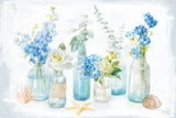 Beach Cottage Florals I by Danhui Nai. SKU 47119i. Archival Giclee Fine art print for wall decor.