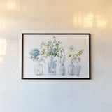 Beach Flowers I by Danhui Nai. shown as a paper print in a black flame. Available as a archival giclee rolled canvas, fine art paper, or poster print. SKU 44418i.