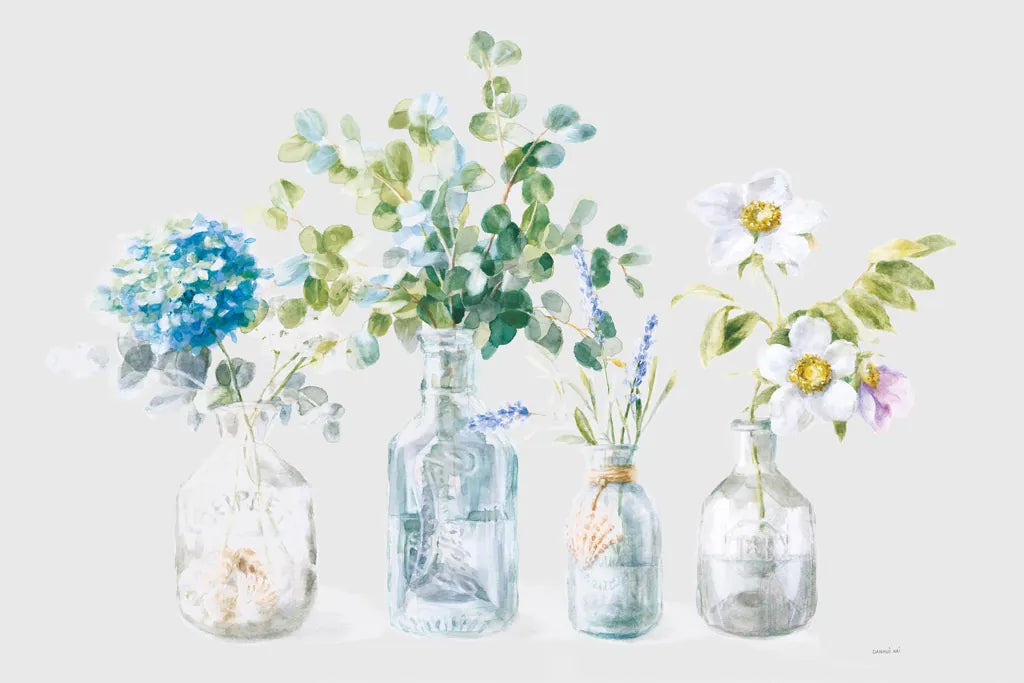 Beach Flowers I Grey by Danhui Nai. SKU 57726i. Archival Giclee Fine art print for wall decor.