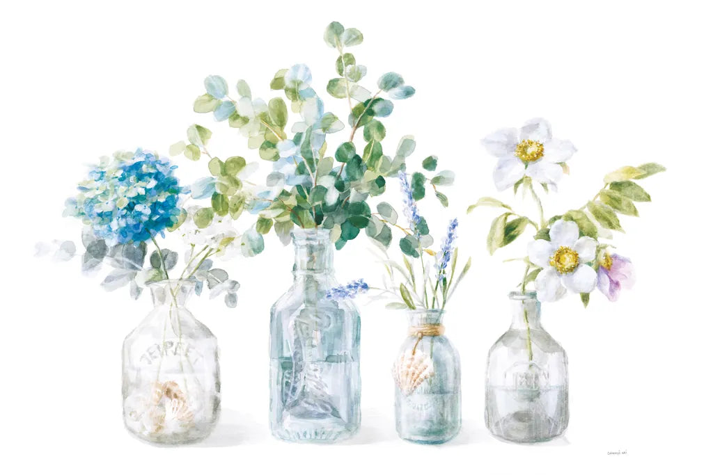 Beach Flowers I no coral by Danhui Nai. SKU 80141i. Archival Giclee Fine art print for wall decor.