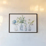 Beach Flowers I no coral by Danhui Nai. shown as a paper print in a black flame. Available as a archival giclee rolled canvas, fine art paper, or poster print. SKU 80141i.