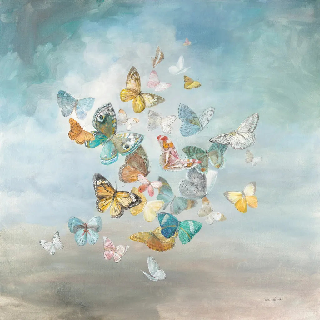 Beautiful Butterflies by Danhui Nai. SKU 38232a. Archival Giclee Fine art print for wall decor.