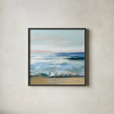Beauty of the Beach by Danhui Nai. Shown in a sleek black glass frame for a contemporary gallery look. Available as an archival giclee rolled canvas, fine art paper, or poster print. SKU 102556a.