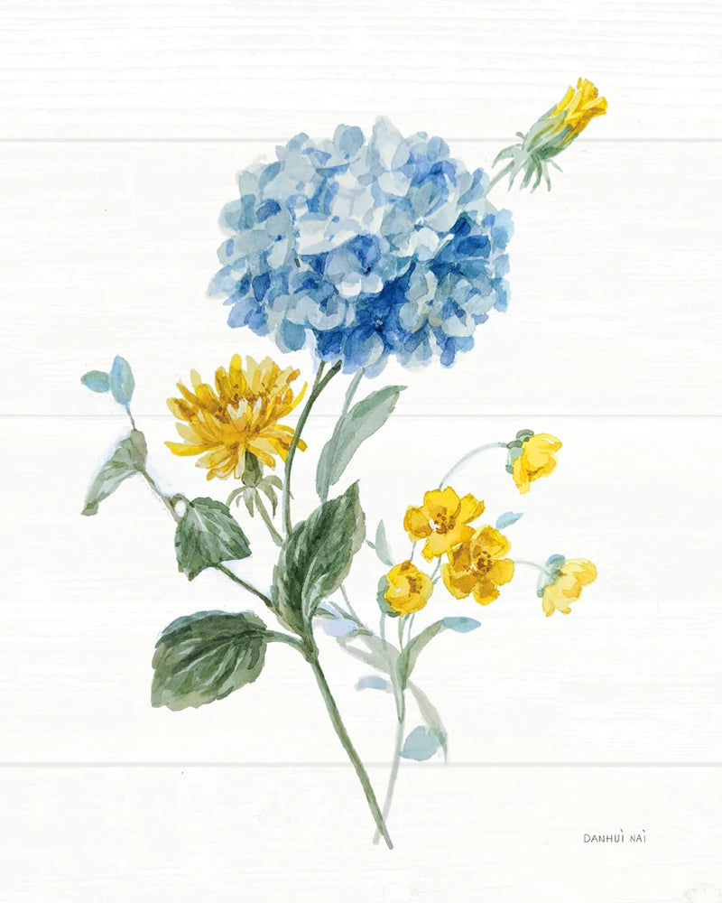 Bees and Blooms Flowers III by Danhui Nai