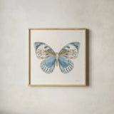 Beetles and Butterflies IV Neutral by Danhui Nai. Shown in a natural wood glass frame for a timeless modern aesthetic. Available as an archival giclee rolled canvas, fine art paper, or poster print. SKU 93368a.