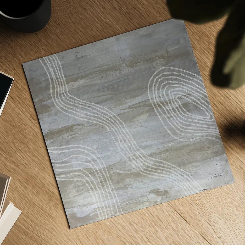 Beige Abstract I by Danhui Nai. Shown as a detailed flat fine art print, highlighting archival giclee quality. Available as an archival giclee rolled canvas, fine art paper, or poster print. SKU 84419a.