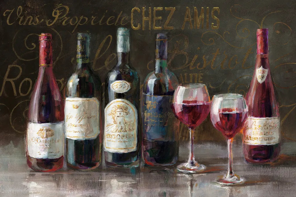 Bistro Reds v.2 Crop by Danhui Nai. SKU 22239i. Archival Giclee Fine art print for wall decor.