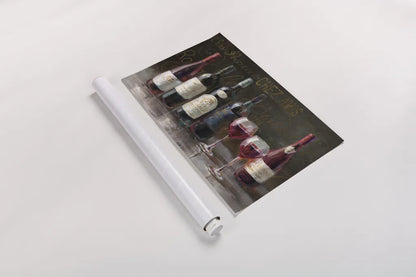 Bistro Reds v.2 Crop by Danhui Nai. shown as a rolled paper print. Available as archival giclee rolled canvas, fine art paper, or poster print. SKU 22239i.