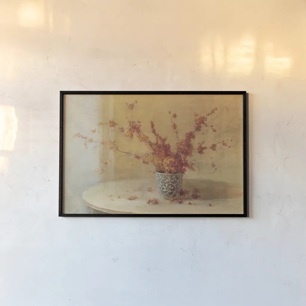 Bittersweet by Danhui Nai. shown as a paper print in a black flame. Available as a archival giclee rolled canvas, fine art paper, or poster print. SKU 5607i.