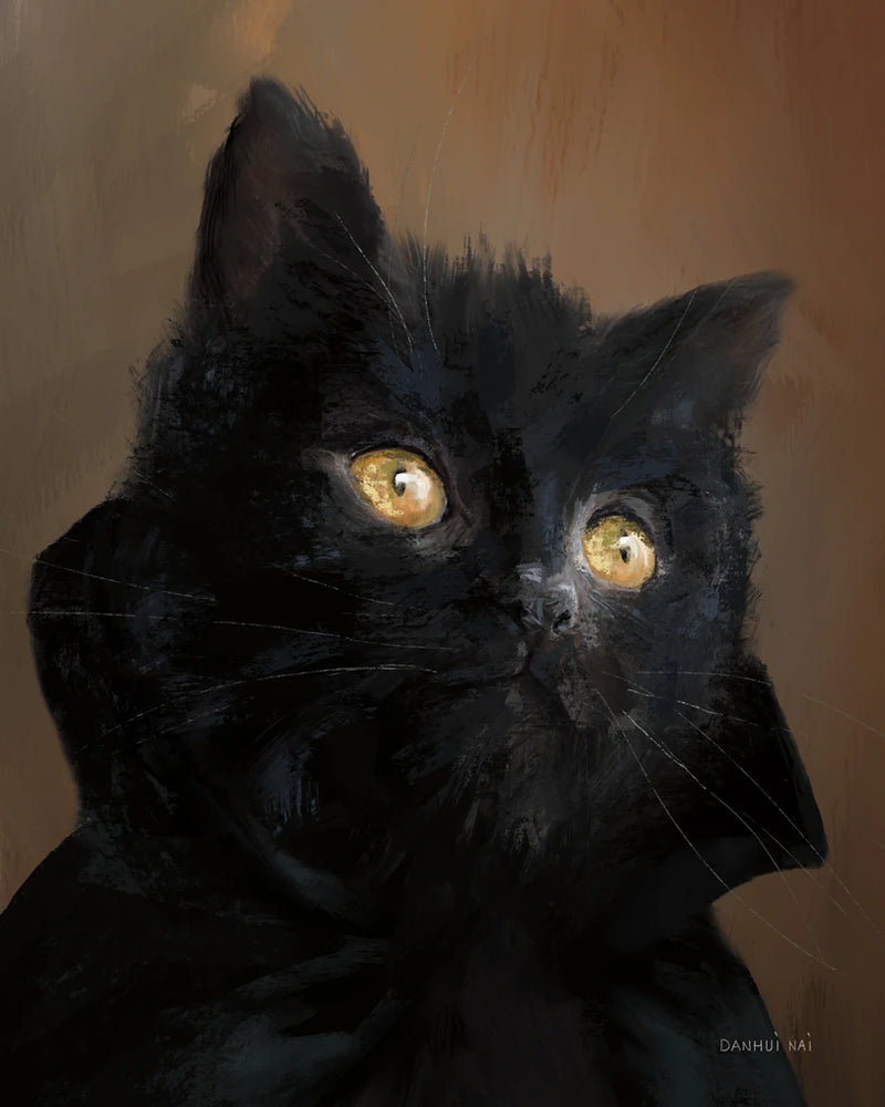 Black Cat Portrait by Danhui Nai