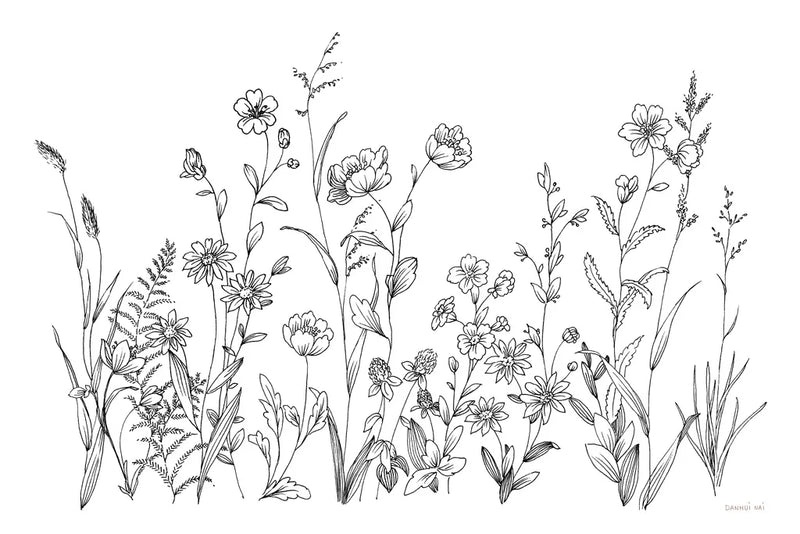 Black and White Garden by Danhui Nai. SKU 76349i. Archival Giclee Fine art print for wall decor.