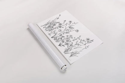 Black and White Garden by Danhui Nai. shown as a rolled paper print. Available as archival giclee rolled canvas, fine art paper, or poster print. SKU 76349i.