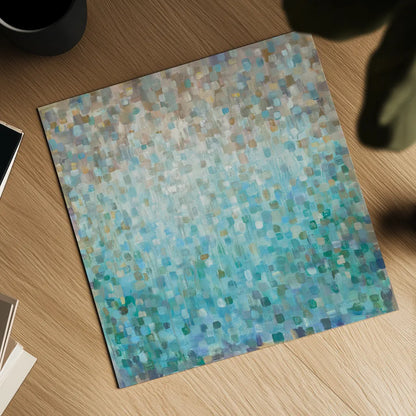 Blocked Abstract by Danhui Nai. Shown as a detailed flat fine art print, highlighting archival giclee quality. Available as an archival giclee rolled canvas, fine art paper, or poster print. SKU 32410a.