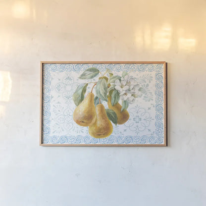Blooming Orchard I by Danhui Nai. shown as a paper print in a natural frame. Available as a archival giclee rolled canvas, fine art paper, or poster print. SKU 78490i.