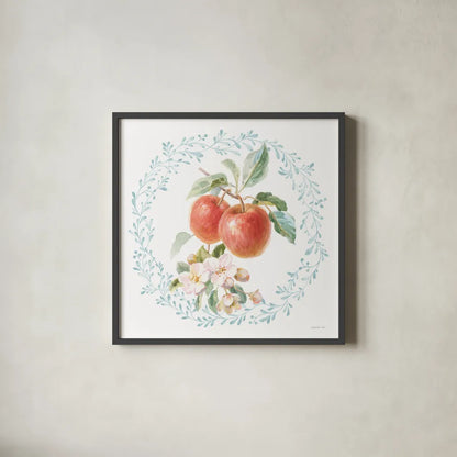 Blooming Orchard II by Danhui Nai. Shown in a sleek black glass frame for a contemporary gallery look. Available as an archival giclee rolled canvas, fine art paper, or poster print. SKU 78491a.