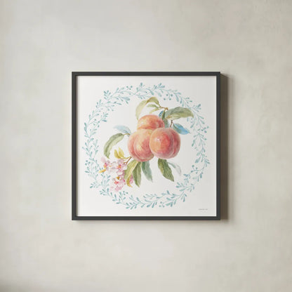 Blooming Orchard III by Danhui Nai. Shown in a sleek black glass frame for a contemporary gallery look. Available as an archival giclee rolled canvas, fine art paper, or poster print. SKU 78492a.