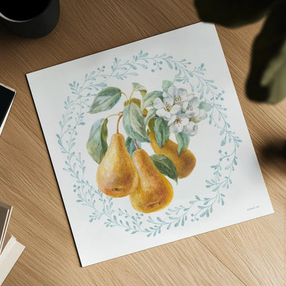 Blooming Orchard IV by Danhui Nai. Shown as a detailed flat fine art print, highlighting archival giclee quality. Available as an archival giclee rolled canvas, fine art paper, or poster print. SKU 78493a.