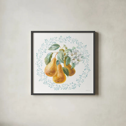 Blooming Orchard IV by Danhui Nai. Shown in a sleek black glass frame for a contemporary gallery look. Available as an archival giclee rolled canvas, fine art paper, or poster print. SKU 78493a.