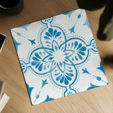Blooming Orchard Tile I by Danhui Nai. Shown as a detailed flat fine art print, highlighting archival giclee quality. Available as an archival giclee rolled canvas, fine art paper, or poster print. SKU 78495a.
