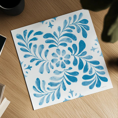 Blooming Orchard Tile V by Danhui Nai. Shown as a detailed flat fine art print, highlighting archival giclee quality. Available as an archival giclee rolled canvas, fine art paper, or poster print. SKU 78499a.