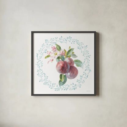 Blooming Orchard V by Danhui Nai. Shown in a sleek black glass frame for a contemporary gallery look. Available as an archival giclee rolled canvas, fine art paper, or poster print. SKU 78494a.