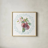 Blooming Orchard V by Danhui Nai. Shown in a natural wood glass frame for a timeless modern aesthetic. Available as an archival giclee rolled canvas, fine art paper, or poster print. SKU 78494a.
