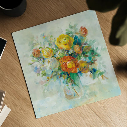 Blooming Splendor I by Danhui Nai. Shown as a detailed flat fine art print, highlighting archival giclee quality. Available as an archival giclee rolled canvas, fine art paper, or poster print. SKU 59186a.