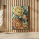 Blooming Splendor I Panel II by Danhui Nai. shown as over sized large wall art. Available as an archival giclee rolled canvas, fine art paper, or poster print. SKU 99173h.