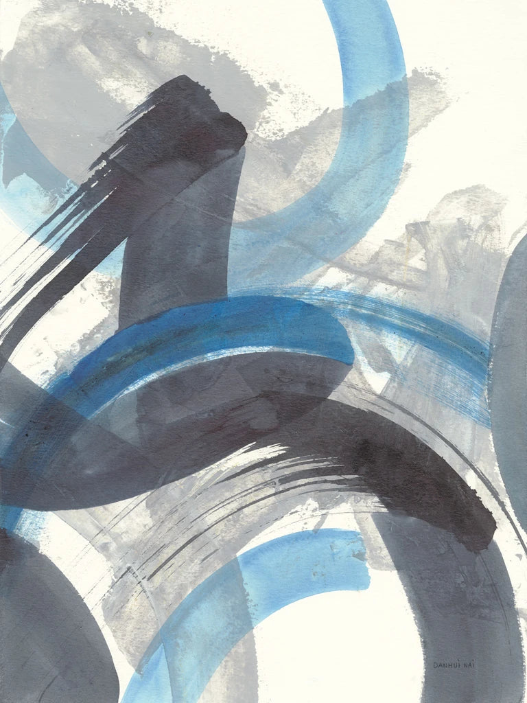 Blue Brushy Abstract II by Danhui Nai