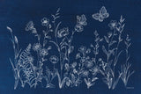 Blue Butterfly Garden by Danhui Nai. SKU 76348i. Archival Giclee Fine art print for wall decor.