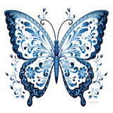 Blue Butterfly I by Danhui Nai. SKU 99152a. Archival Giclee Fine art print for wall decor.