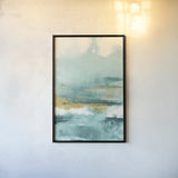 Blue Saffron I by Danhui Nai. shown as a paper print in a black flame. Available as a archival giclee rolled canvas, fine art paper, or poster print. SKU 65133h.