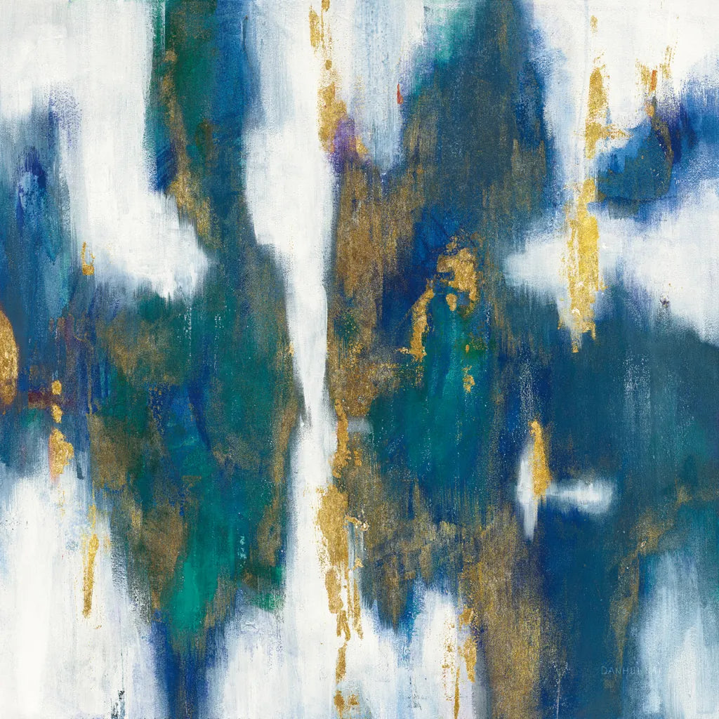 Blue Texture I Gold by Danhui Nai. SKU 65921a. Archival Giclee Fine art print for wall decor.