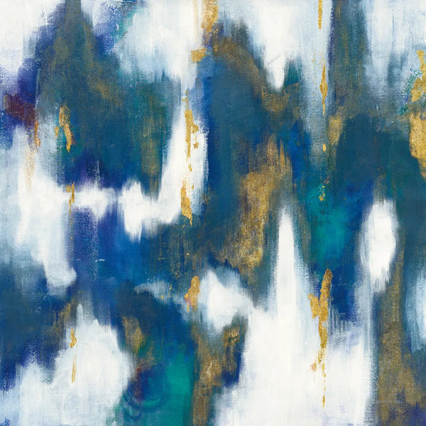 Blue Texture II Gold by Danhui Nai. SKU 65922a. Archival Giclee Fine art print for wall decor.